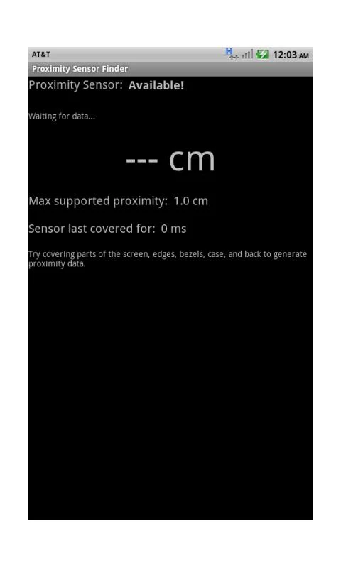 Proximity Sensor Finder - screenshot
