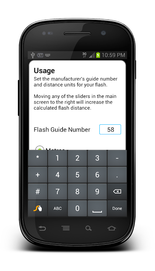 Manual Flash Calculator 2 screenshot