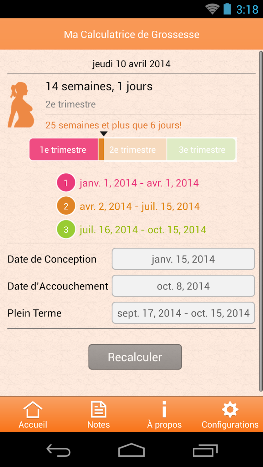 Ma Calculatrice de Grossesse Screen 2