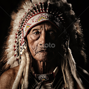 The Old Warrior by Lucky E. Santoso - People Portraits of Men