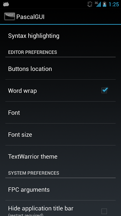   PascalGUI (Pascal compiler)- 스크린샷 