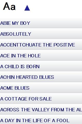 Android application Jazz Song Book screenshort