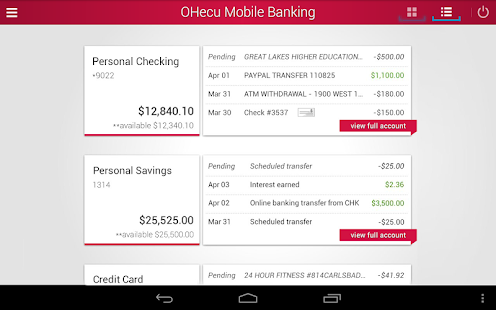 OHecu Mobile Banking Screenshots 0