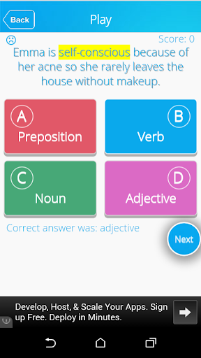 The Part of Speech Quiz Game