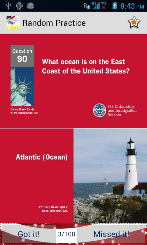 US Citizenship Test 2016 Free Screen 3