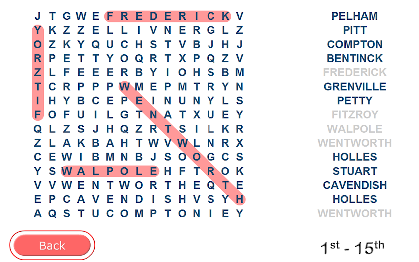 UK Prime Ministers Puzzle Screen 2