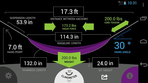 Hammock Hang Calculator