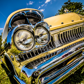 Yellow Chrome by Brian Kerr - Transportation Automobiles