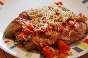 Grilled Eggplant with Roasted Tomatoes