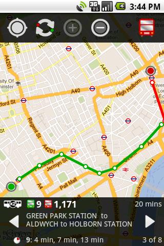 London Bus Traveller Screen 2