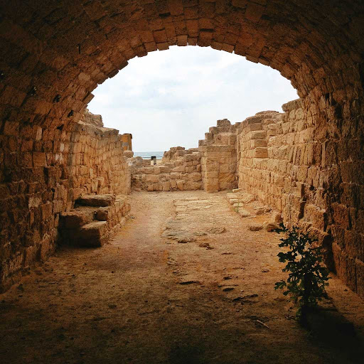 Ruins in National park Caesarea, Israel