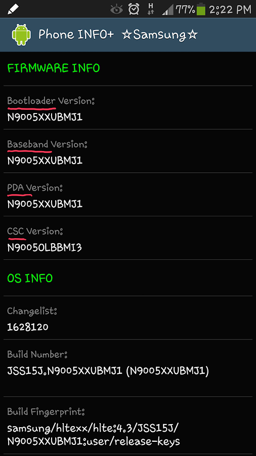 Phone INFO+ ★Samsung★ - screenshot