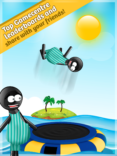 【免費體育競技App】Stickman Water Trampoline FREE-APP點子