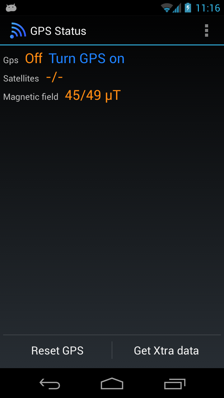 GPS Status Test &amp; Fix Screen 3