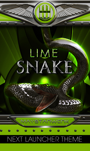 lime snake Next Launcher Theme