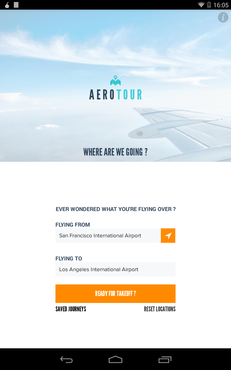 AeroTour Flight Tracker Timer Screen 3