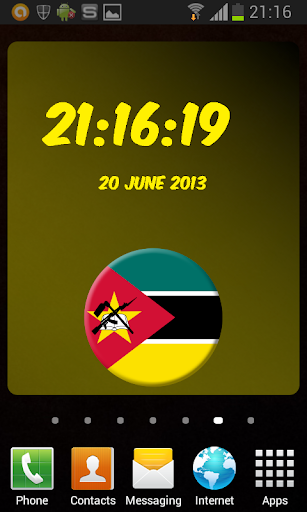 Mozambique Digital Clock