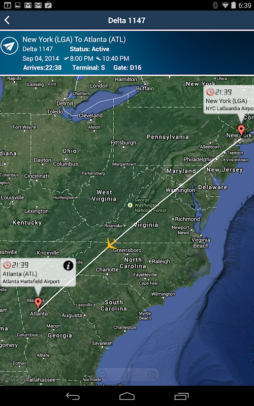 Android application Atlanta Airport Premium screenshort