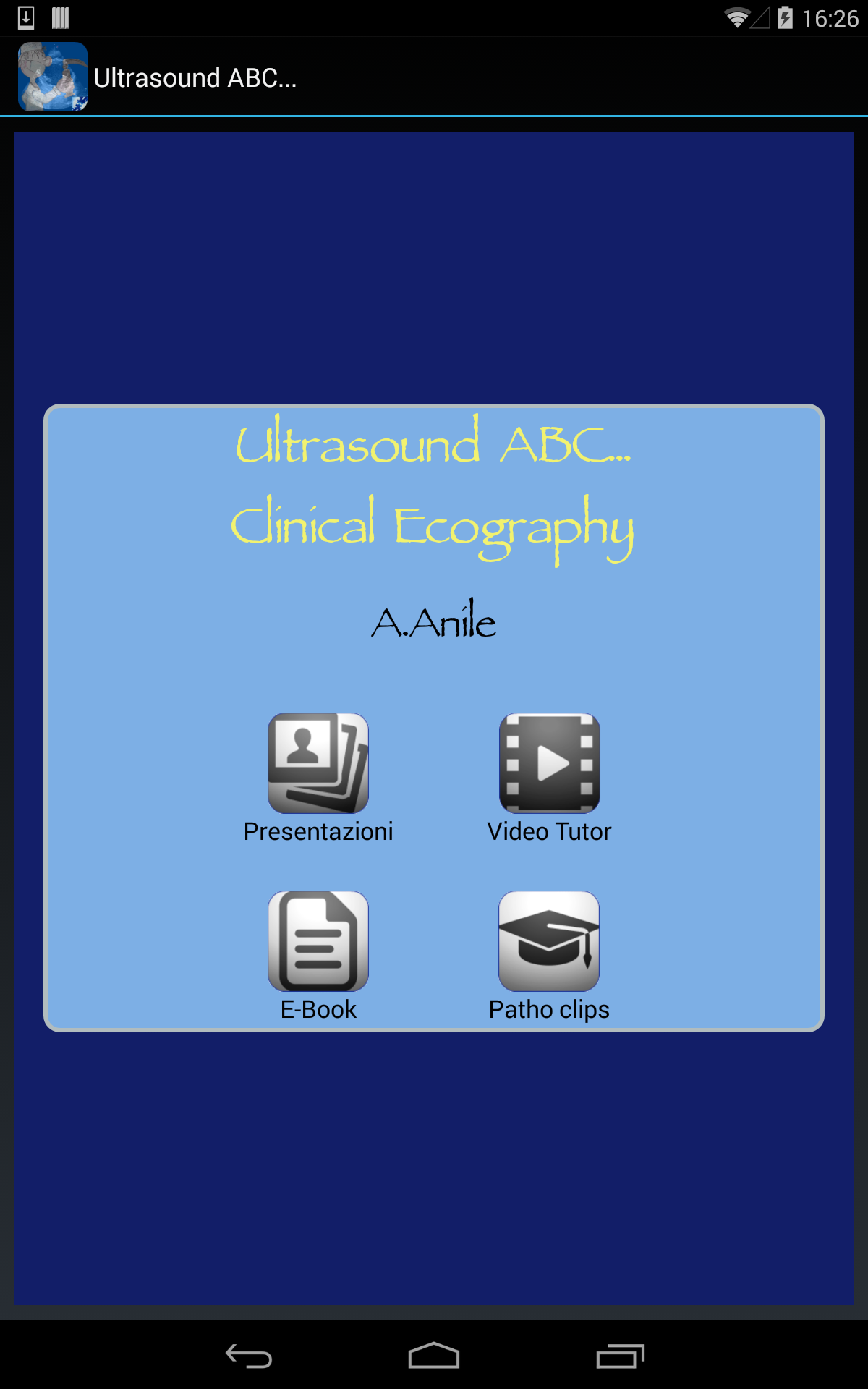 Android application Ultrasound ABC... screenshort