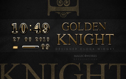 digital clock golden knight