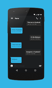 Free EvolveSMS Theme Stealth Blue 2 APK for PC