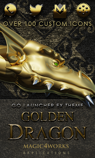 GO Launcher Theme Gold Dragon