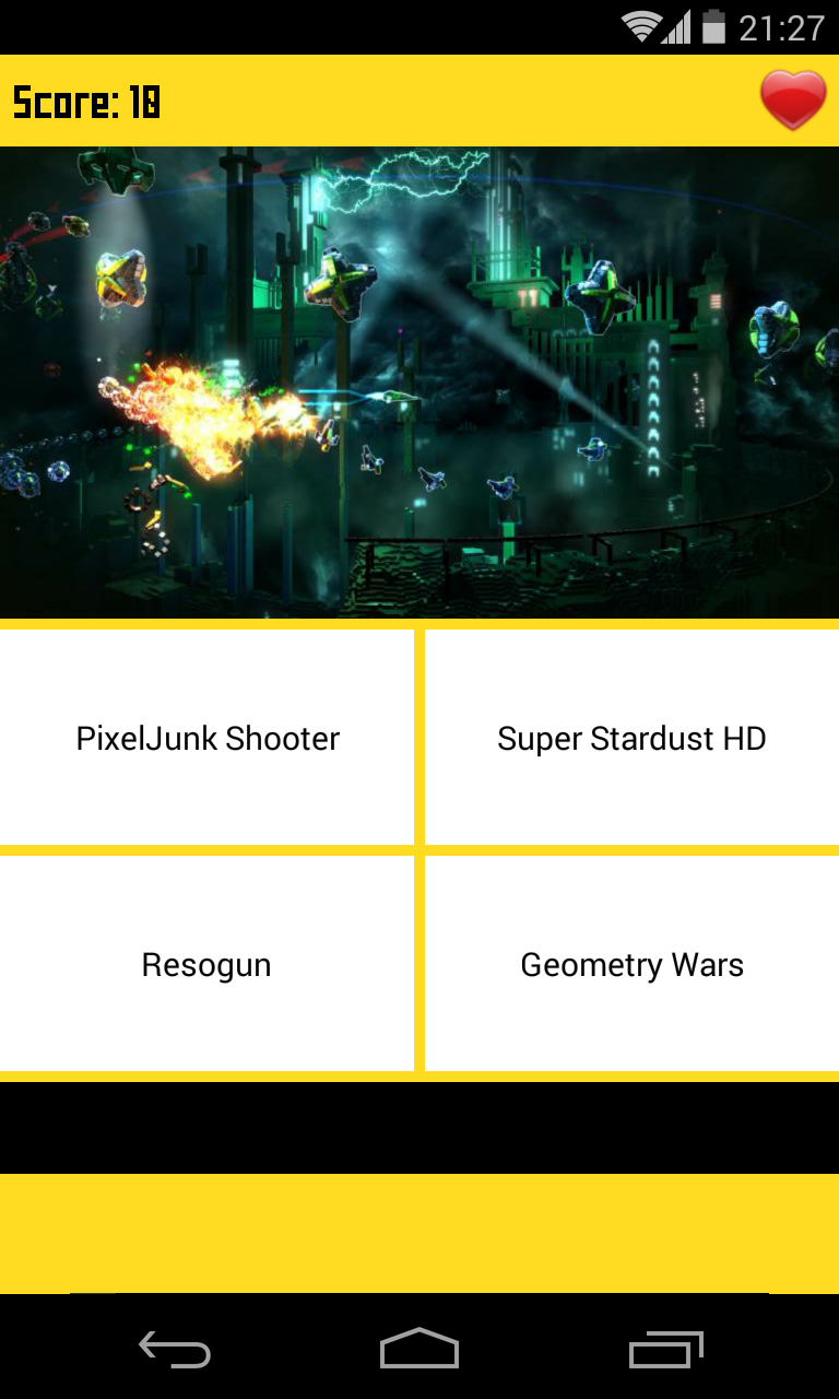 Video Games quiz Screen 2