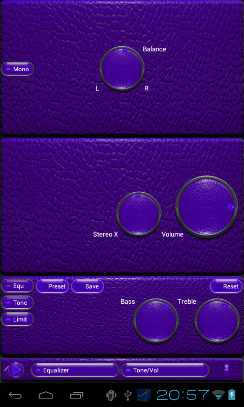 Poweramp skin purple lizard Screen 3