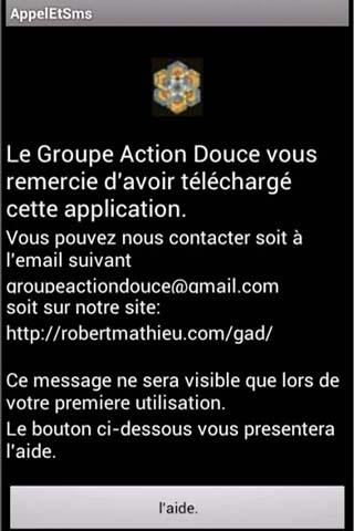 Android application call sms mail to my love screenshort