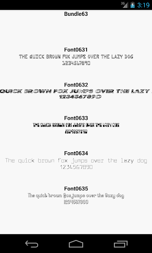 Fonts for FlipFont 63