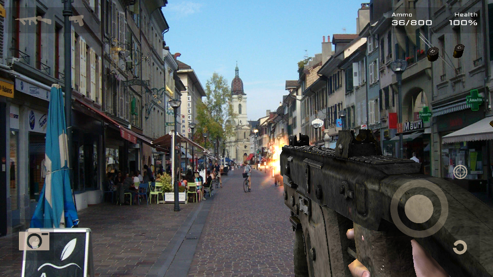 Android application Gun Camera 3D screenshort