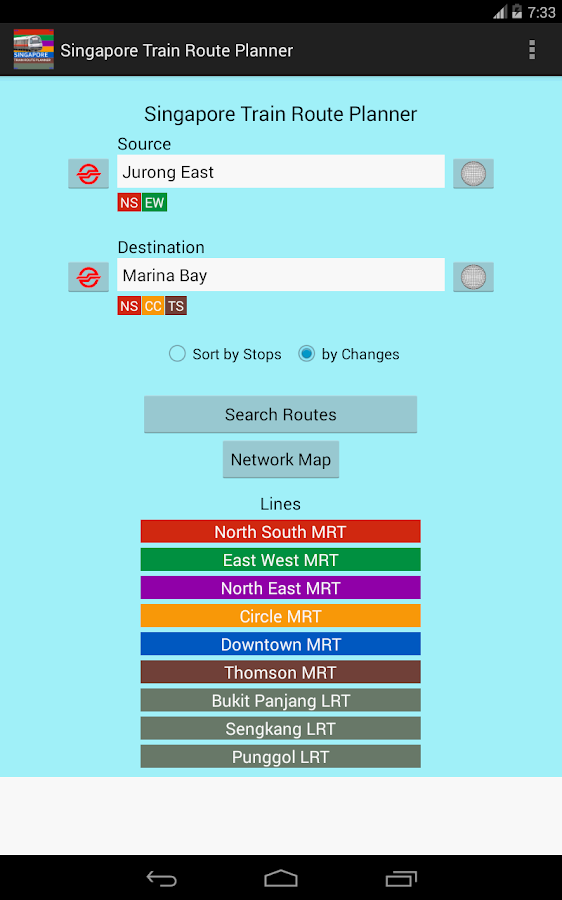Singapore Train Route Planner Android Apps on Google Play