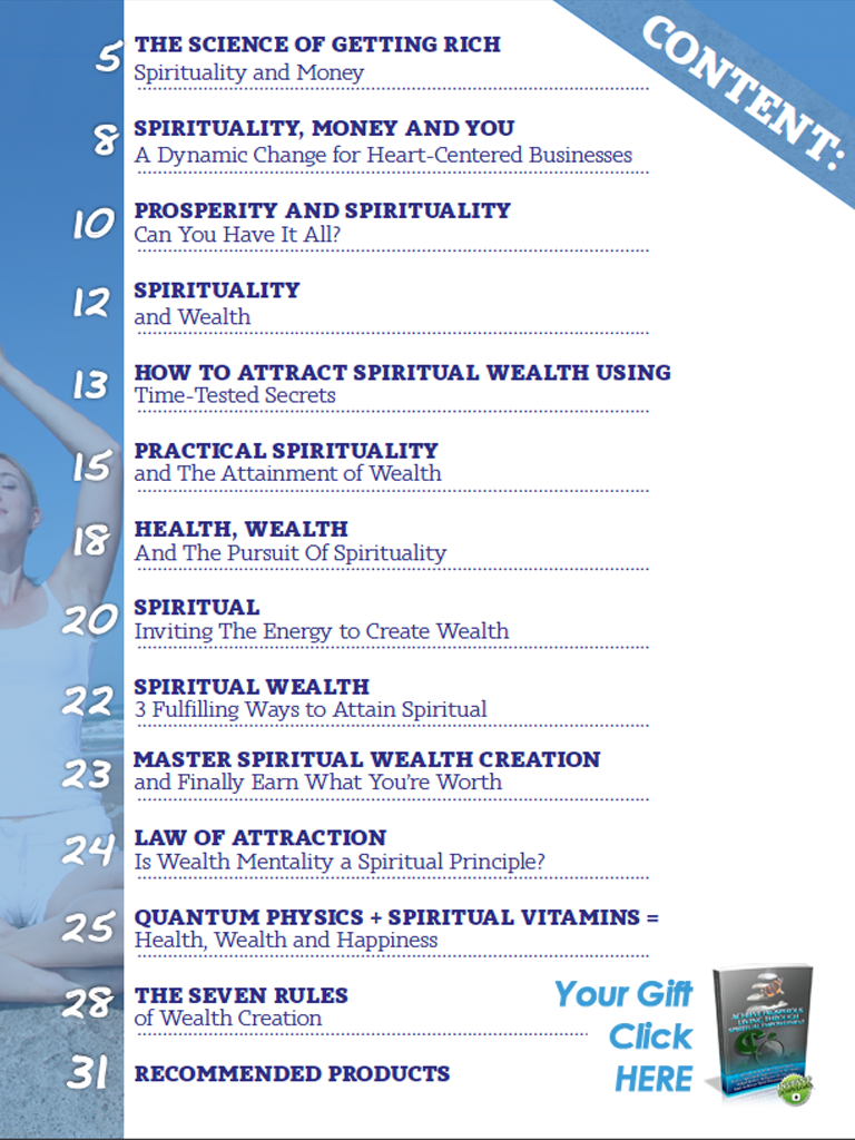Spirituality &amp; Wealth Magazine Screen 2