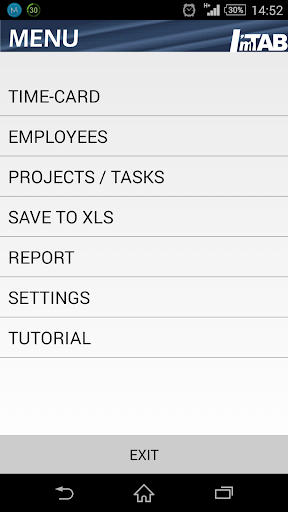 I'mTAB: timesheet time card