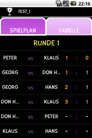 TournamentManager Screen 2