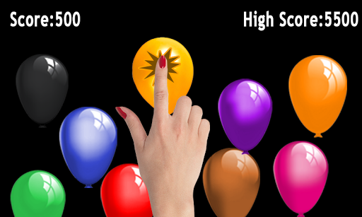 Balloon poping game