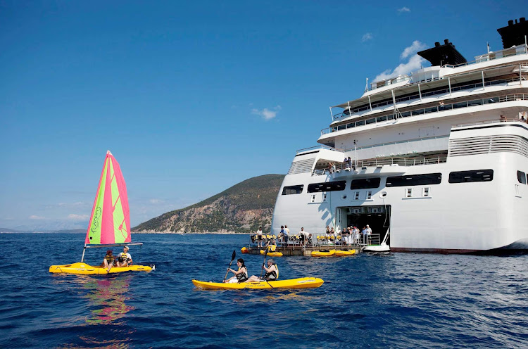 Splash around at Seabourn Odyssey's Marina. 
Splash around at Seabourn Odyssey's Marina. 
