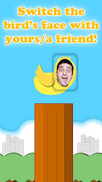 Flappy You: Dodge fun obstacles as a selfie bird poster 1