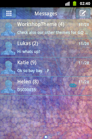 GO SMS Theme Stained NEON Buy