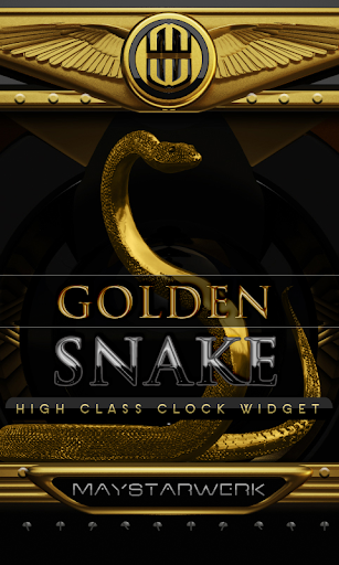 Gold Snake Clock widget