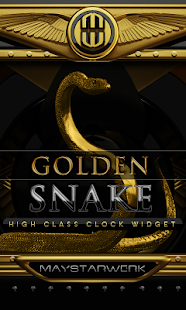 Free Download Gold Snake Clock widget APK