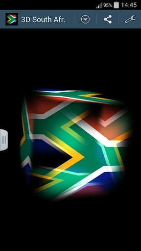 3D South Africa Cube Flag LWP