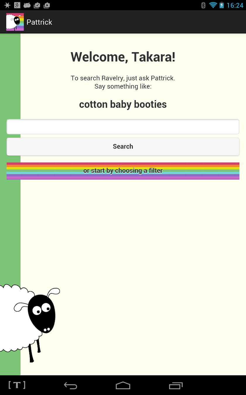 Pattrick: Ravelry Super Search Screen 1