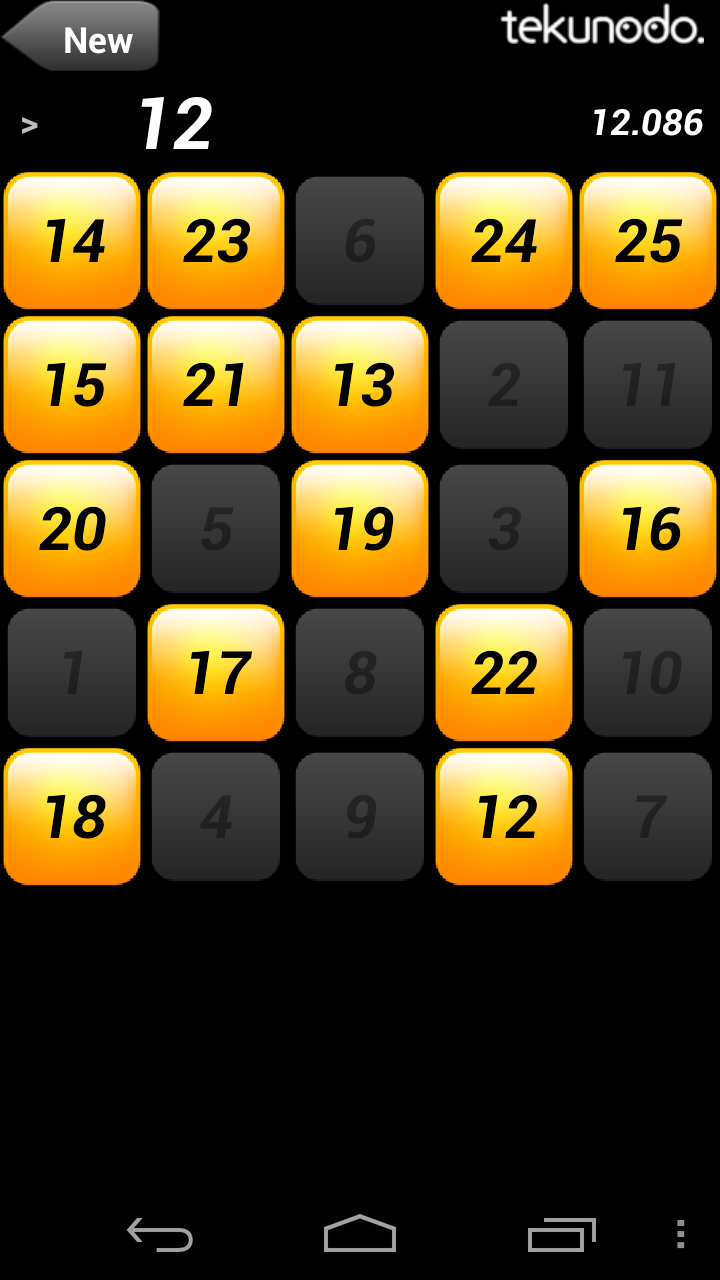 Touch the Numbers for Android Screen 1