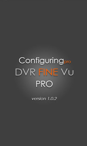 설정 DVR FineVu PRO