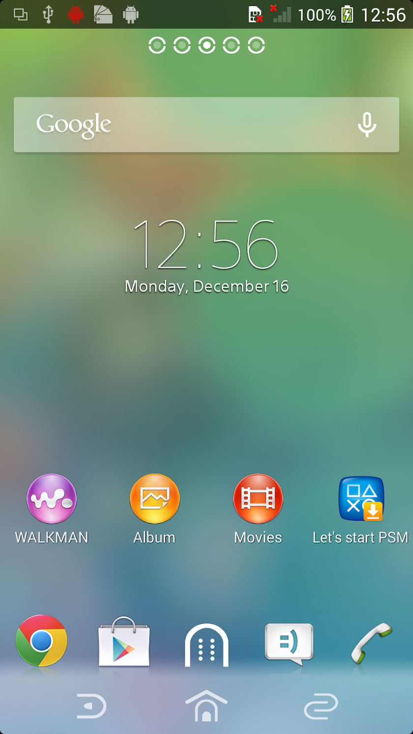 XPERIA™ Clean Foggy Theme Screen 2