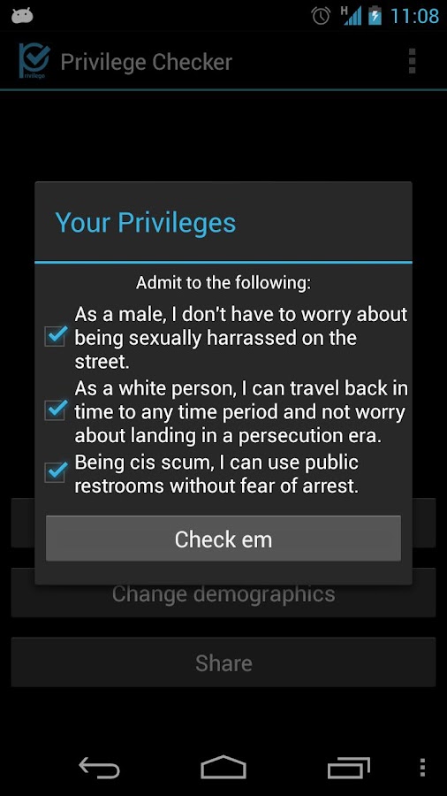   Privilege Checker – Capture d'écran 