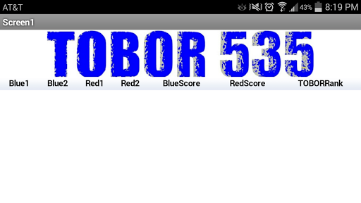 TOBOR 535 Competition Score