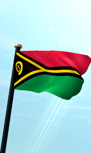 Vanuatu Flag 3D Live Wallpaper