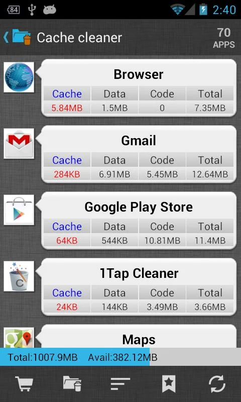 1Tap Cleaner Pro (Português) - screenshot